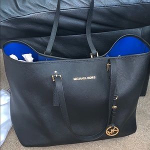Michael Kors Black and Blue Tote WITH dust bag